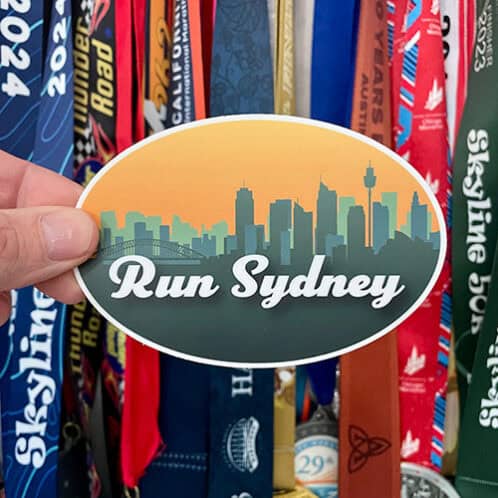 Run Sydney Oval Sticker - world major marathons stickers