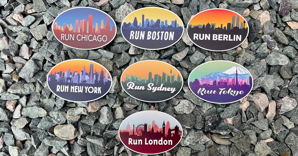 major world marathons stickers