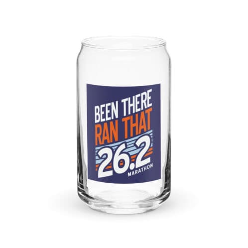 Been There Ran That 26.2 Can-Shaped Glass - Dark Blue