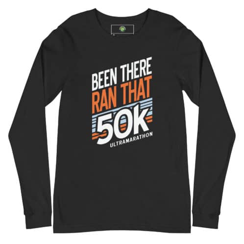 50K Long Sleeve Tee - Black Heather