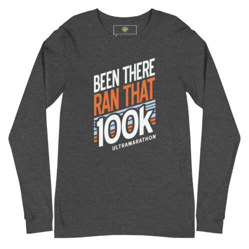 100K Long Sleeve Tee - Dark Grey Heather