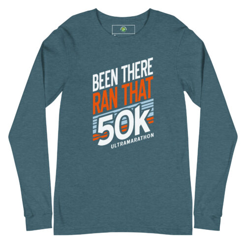 50K Long Sleeve Tee - Heather Deep Teal
