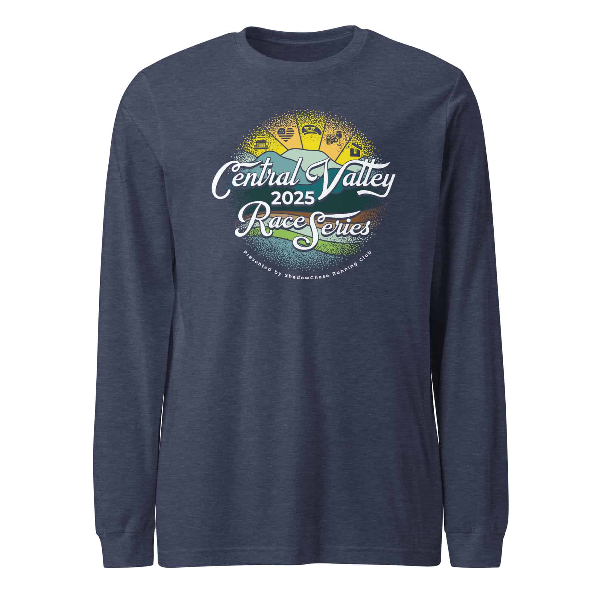 Central Valley Race Series Long Sleeve Tee - Heather Navy