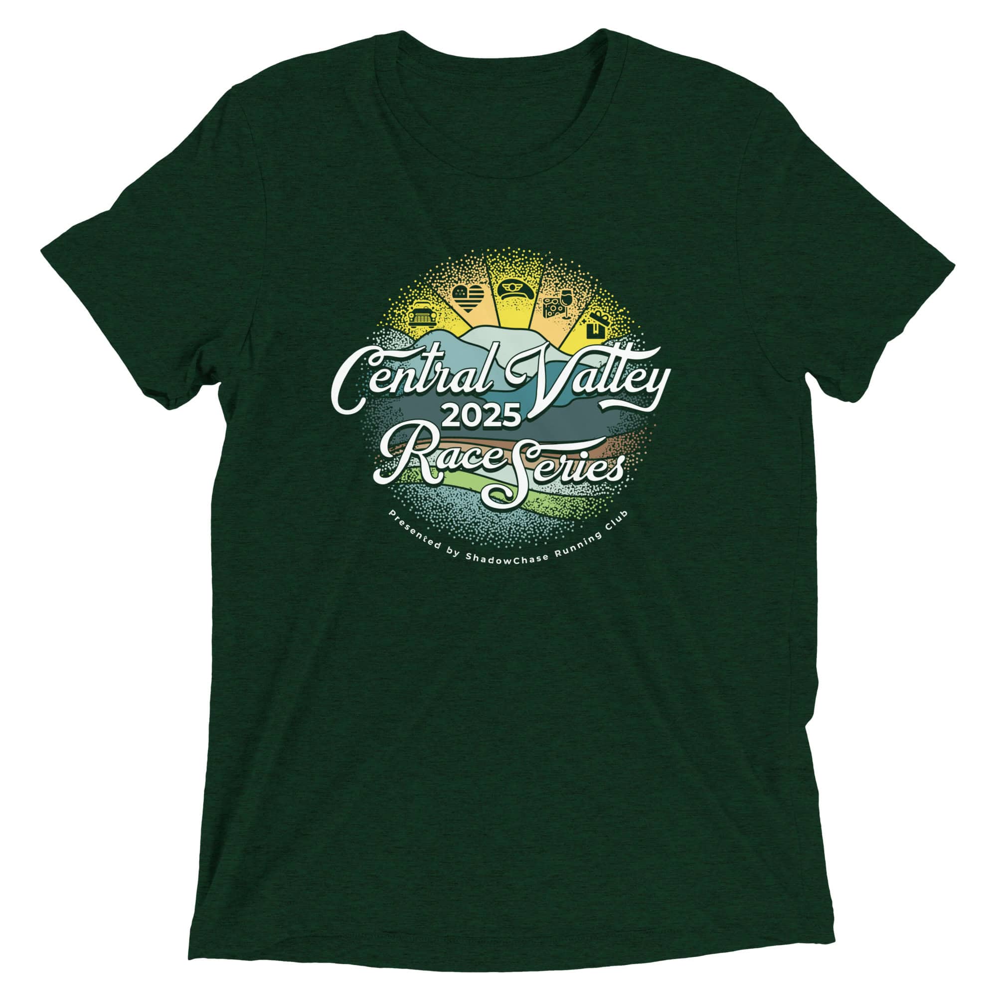 2025 Central Valley Race Series T-Shirt - Emerald Triblend