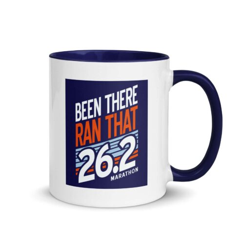 Been There Ran That 26.2 Marathon Mug - Dark Blue