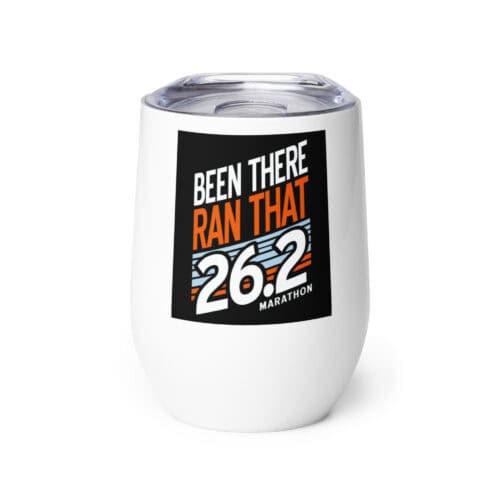 26.2 Marathon Wine Tumbler - White/Black