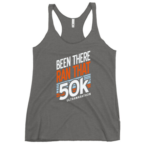 50K Ultramarathon Racerback Tank - Heather Grey