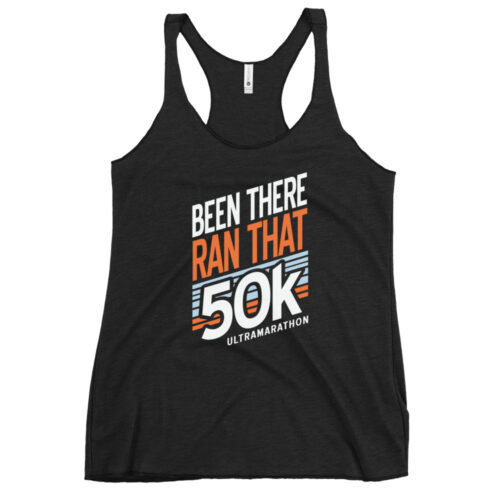 50K Ultramarathon Racerback Tank - Vintage Black