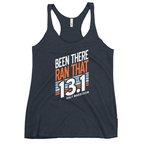 13.1 Half Marathon Racerback Tank - Vintage Navy