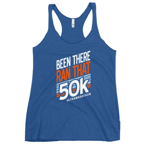 50K Ultramarathon Racerback Tank - Vintage Royal