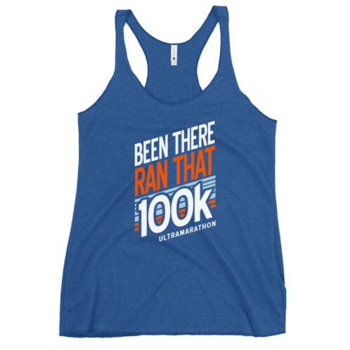 100K Ultramarathon Racerback Tank - Vintage Royal