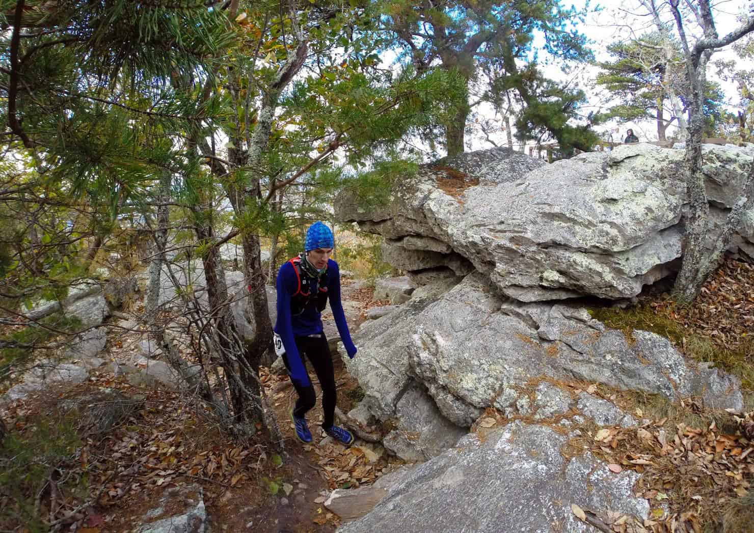 Coach Andrew Taylor running the Pinhoti 100 ultramarathon