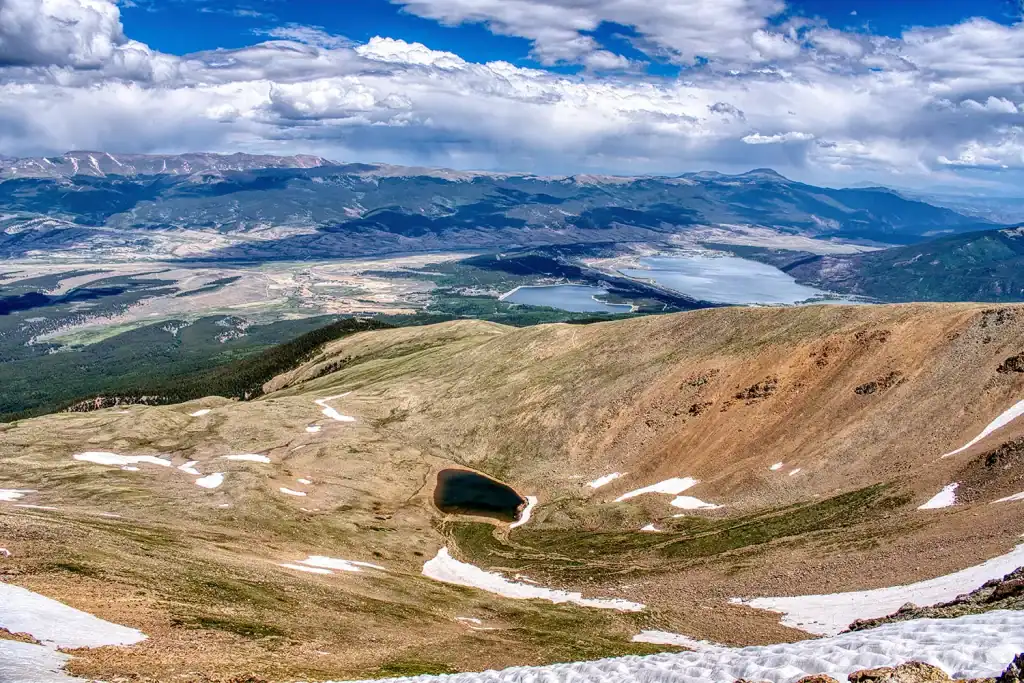 High-altitude Rocky Mountain terrain near Leadville, Colorado
